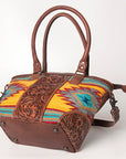 American Darling ADBG772 Tote Hand Tooled Saddle Blanket Genuine Leather Women Bag Western Handbag Purse