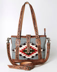 American Darling ADBG773 Tote Saddle Blanket Genuine Leather Women Bag Western Handbag Purse