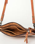 American Darling Clutch Hand Tooled Genuine Leather Western Women Bag Handbag Purse Tan | Purses for Cute