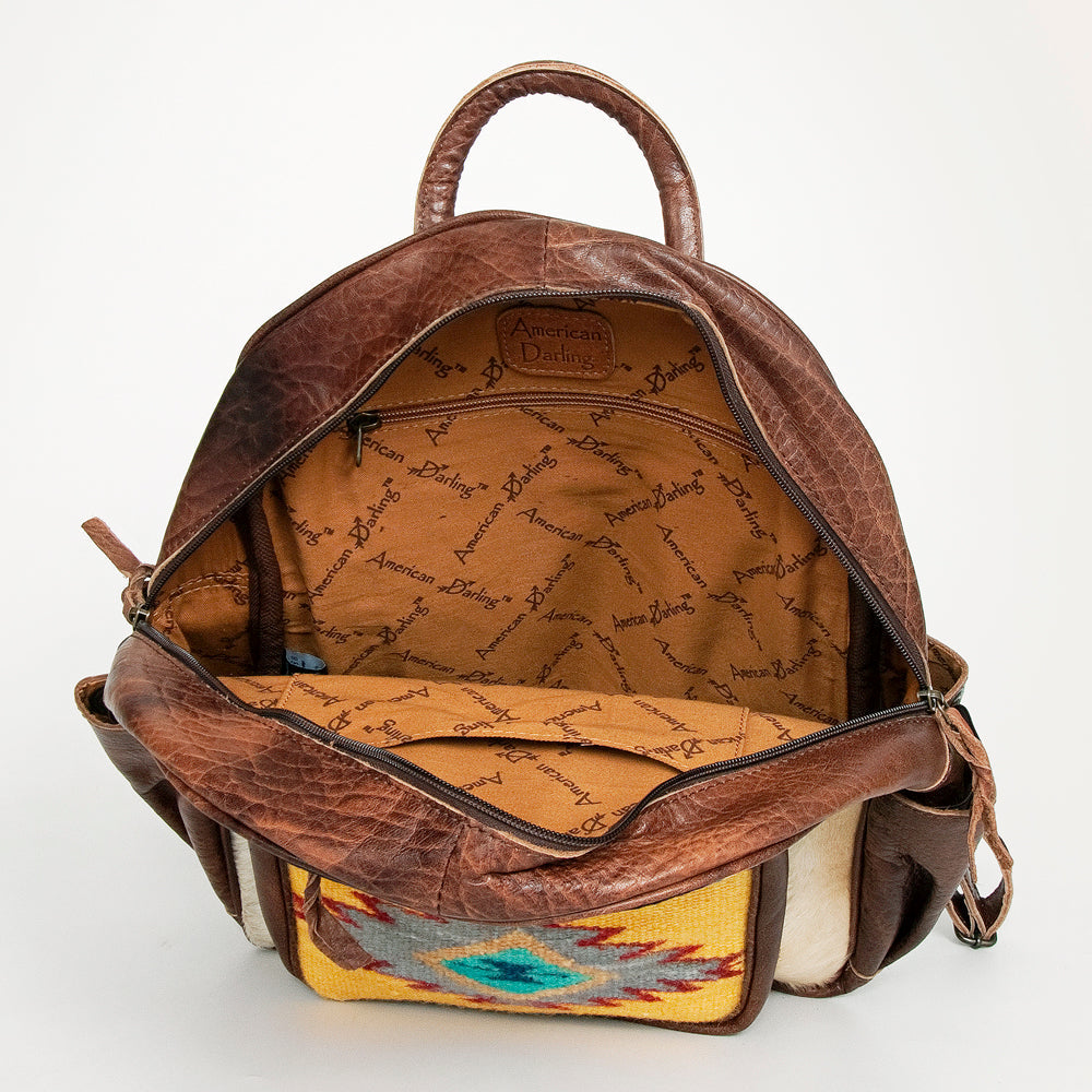ADBG782 American Darling Hand Tooled Saddle Blanket Hair On Genuine Leather Women Bag Western Handbag Purse