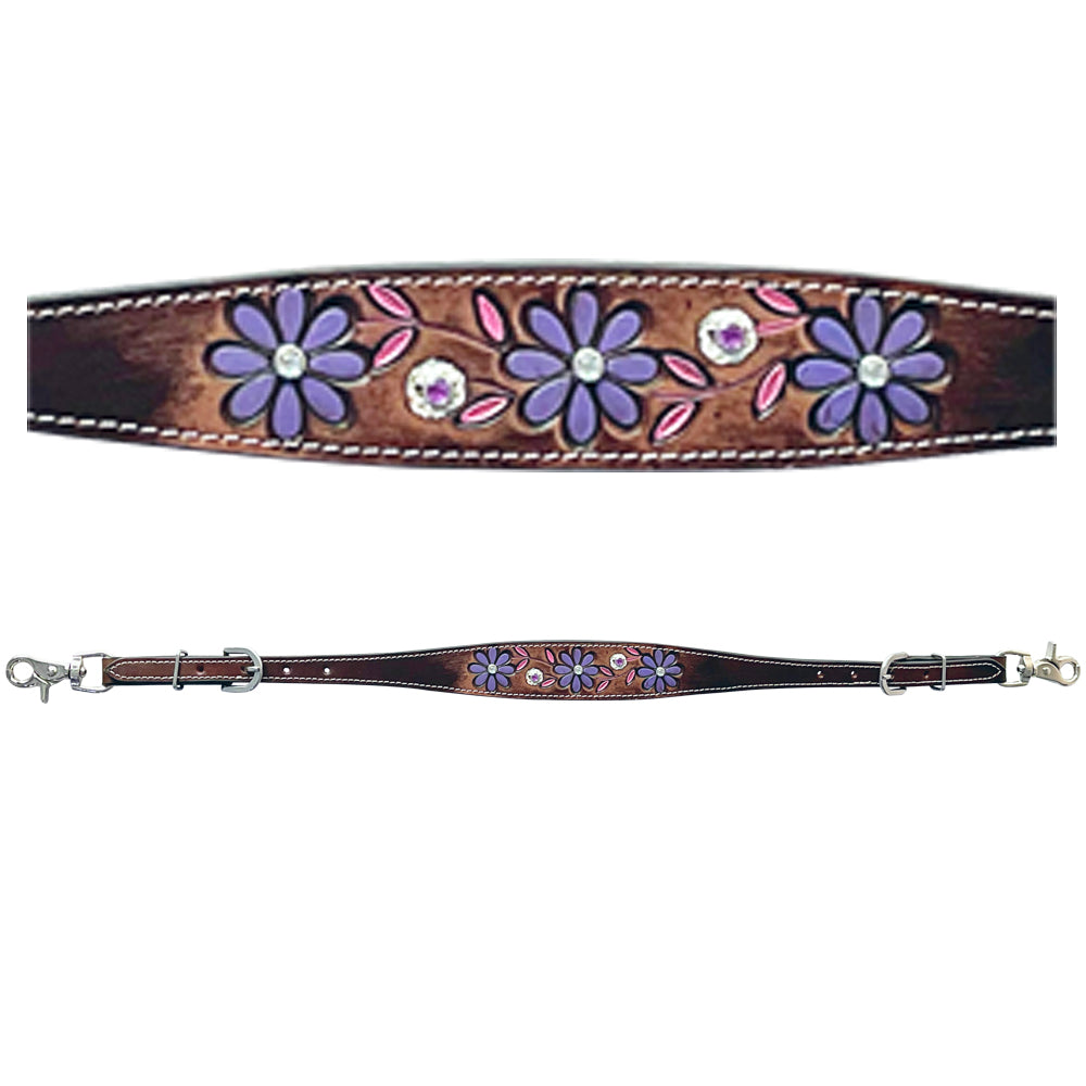 Bar H Equine American Leather Horse Saddle Tack One Ear Headstall | Breast Collar | Browband Headstall | Wither Strap | Tack Set for Horses BER116