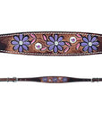 Bar H Equine American Leather Horse Saddle Tack One Ear Headstall | Breast Collar | Browband Headstall | Wither Strap | Tack Set for Horses BER116