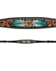 Bar H Equine American Leather Horse Saddle Tack One Ear Headstall | Breast Collar | Browband Headstall | Wither Strap | Tack Set for Horses BER117
