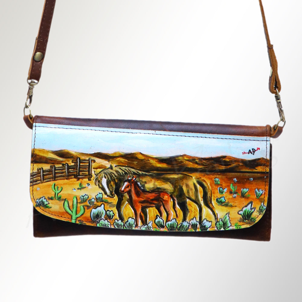 American Darling Wallet Genuine Leather Women Bag Western Handbag Purse