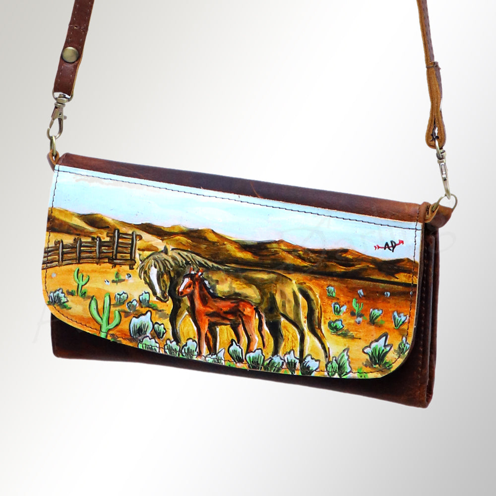 American Darling Wallet Genuine Leather Women Bag Western Handbag Purse