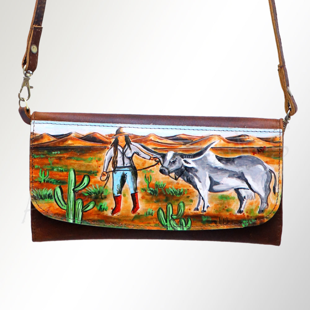 American Darling Wallet Genuine Leather Women Bag Western Handbag Purse