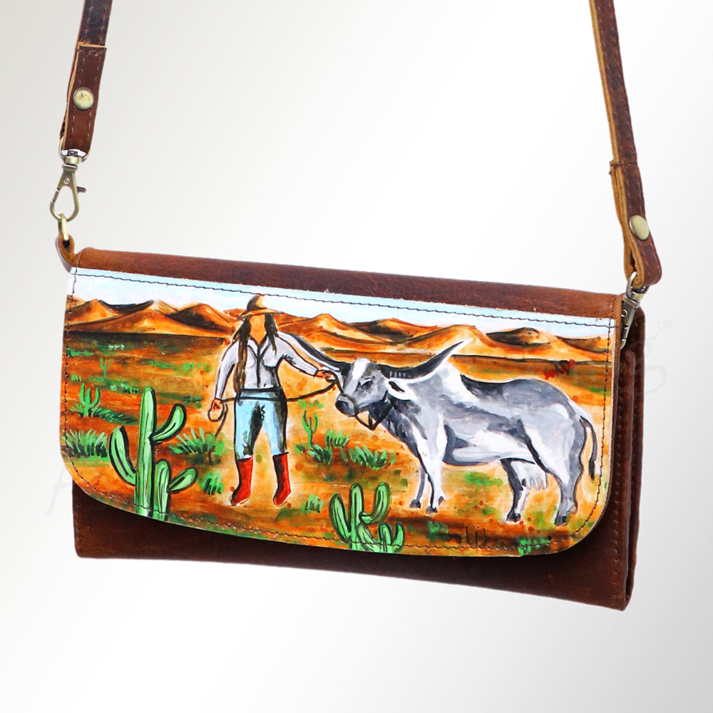 American Darling Wallet Genuine Leather Women Bag Western Handbag Purse