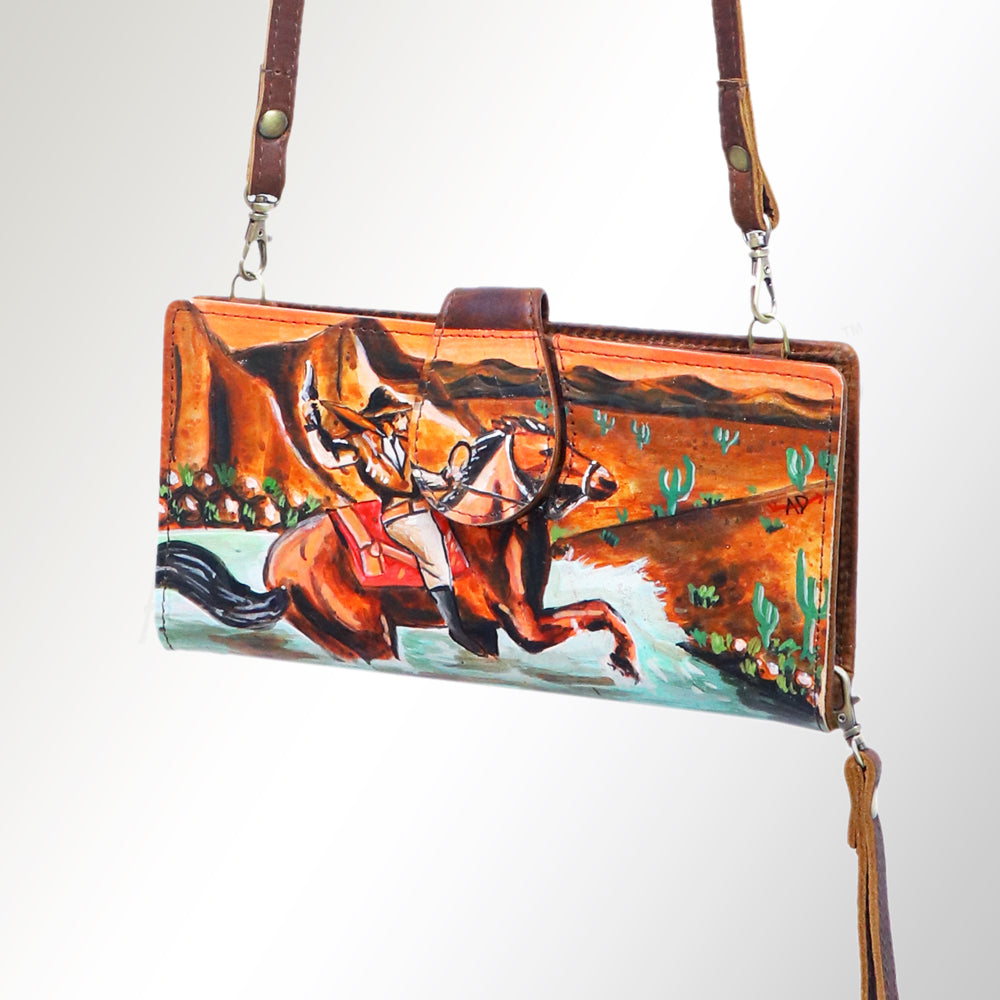 American Darling Wristlet Genuine Leather Women Bag Western Handbag Purse