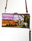 American Darling Wristlet Genuine Leather Women Bag Western Handbag Purse