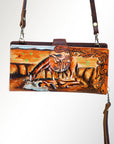 American Darling Wristlet Genuine Leather Women Bag Western Handbag Purse