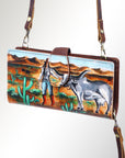 American Darling Wristlet Genuine Leather Women Bag Western Handbag Purse
