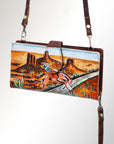 American Darling Wristlet Genuine Leather Women Bag Western Handbag Purse