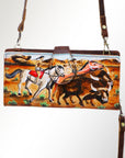 American Darling Wristlet Genuine Leather Women Bag Western Handbag Purse