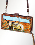 American Darling Wristlet Genuine Leather Women Bag Western Handbag Purse