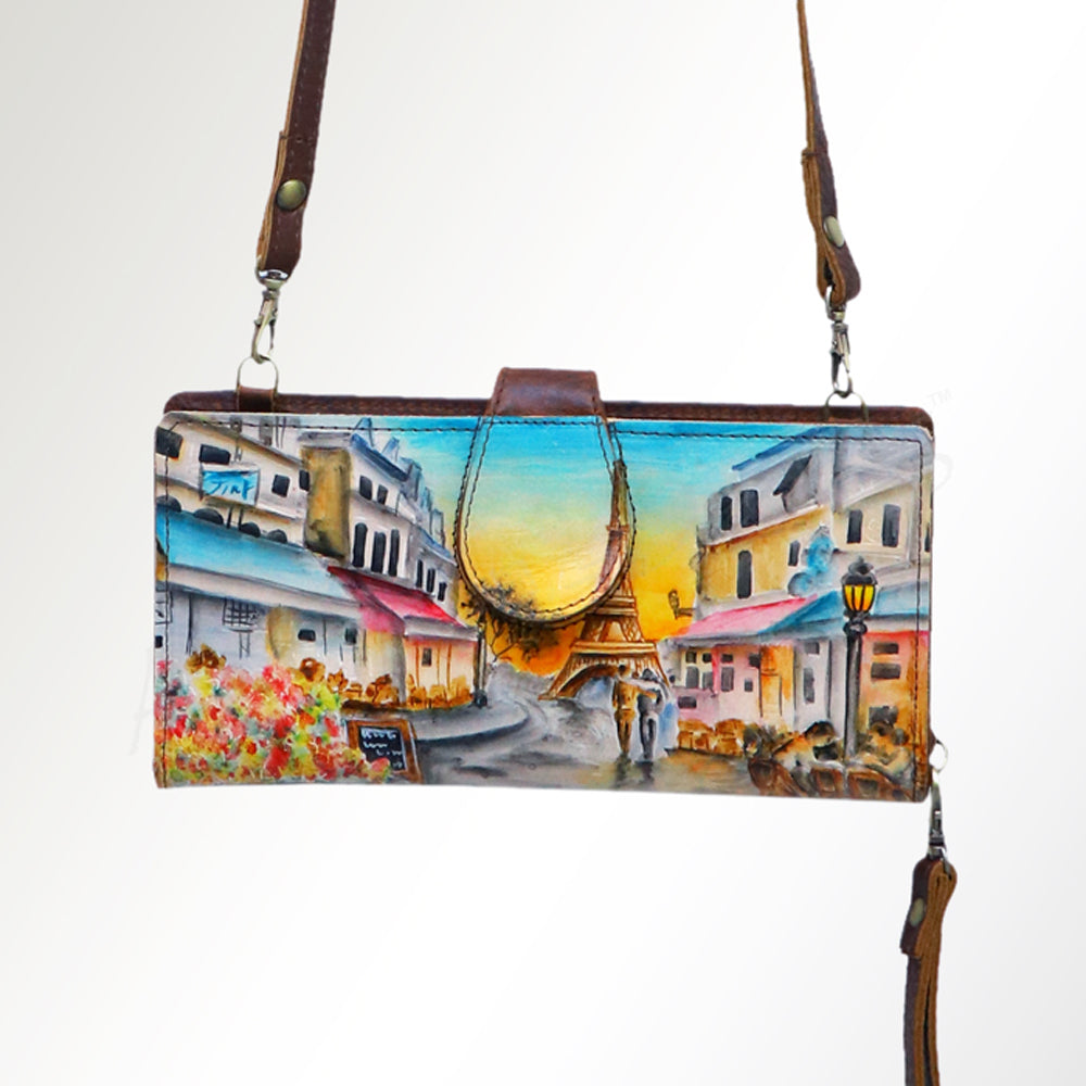 American Darling Wristlet Genuine Leather Women Bag Western Handbag Purse