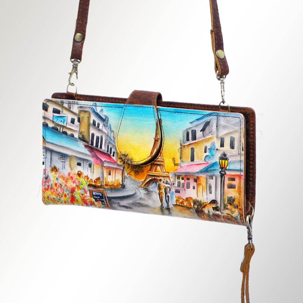 American Darling Wristlet Genuine Leather Women Bag Western Handbag Purse