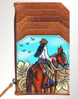 American Darling ADCCM101DR8 Card-Holder Genuine Leather Women Bag Western Handbag Purse