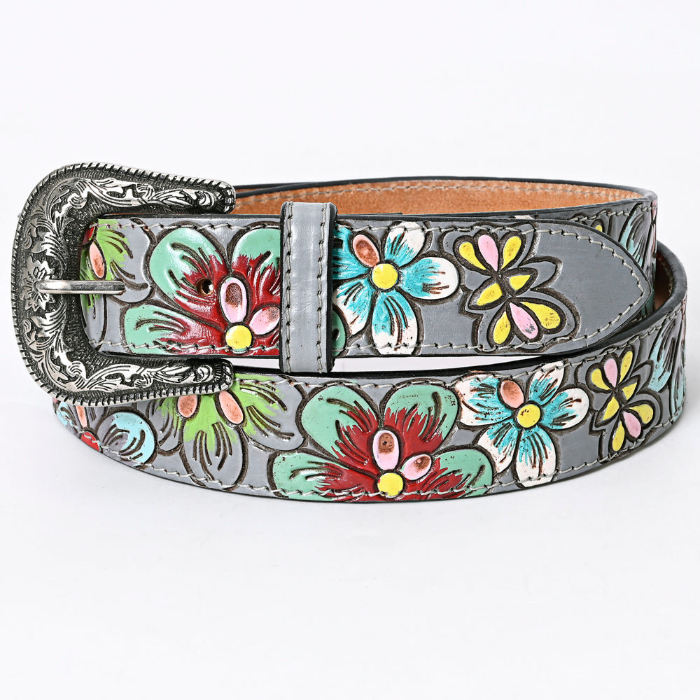 American Darling ADBLF127-L Beautifully Hand Tooled Genuine American Leather Belt Men and  Women