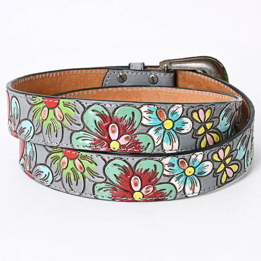 American Darling ADBLF127-L Beautifully Hand Tooled Genuine American Leather Belt Men and  Women