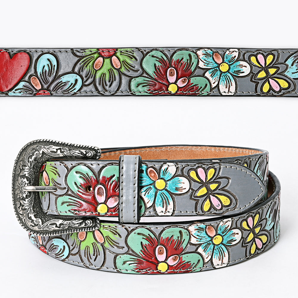 American Darling ADBLF127-L Beautifully Hand Tooled Genuine American Leather Belt Men and  Women