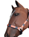 Hilason 1 Inch Fully Adjustable Halter US Flag Polyester