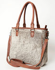 American Darling ADBG201BKW Tote Hair On Genuine Leather Women Bag Western Handbag Purse