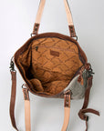 American Darling ADBG502ABRAH Tote Hand Tooled Hair-On Genuine Leather Women Bag Western Handbag Purse
