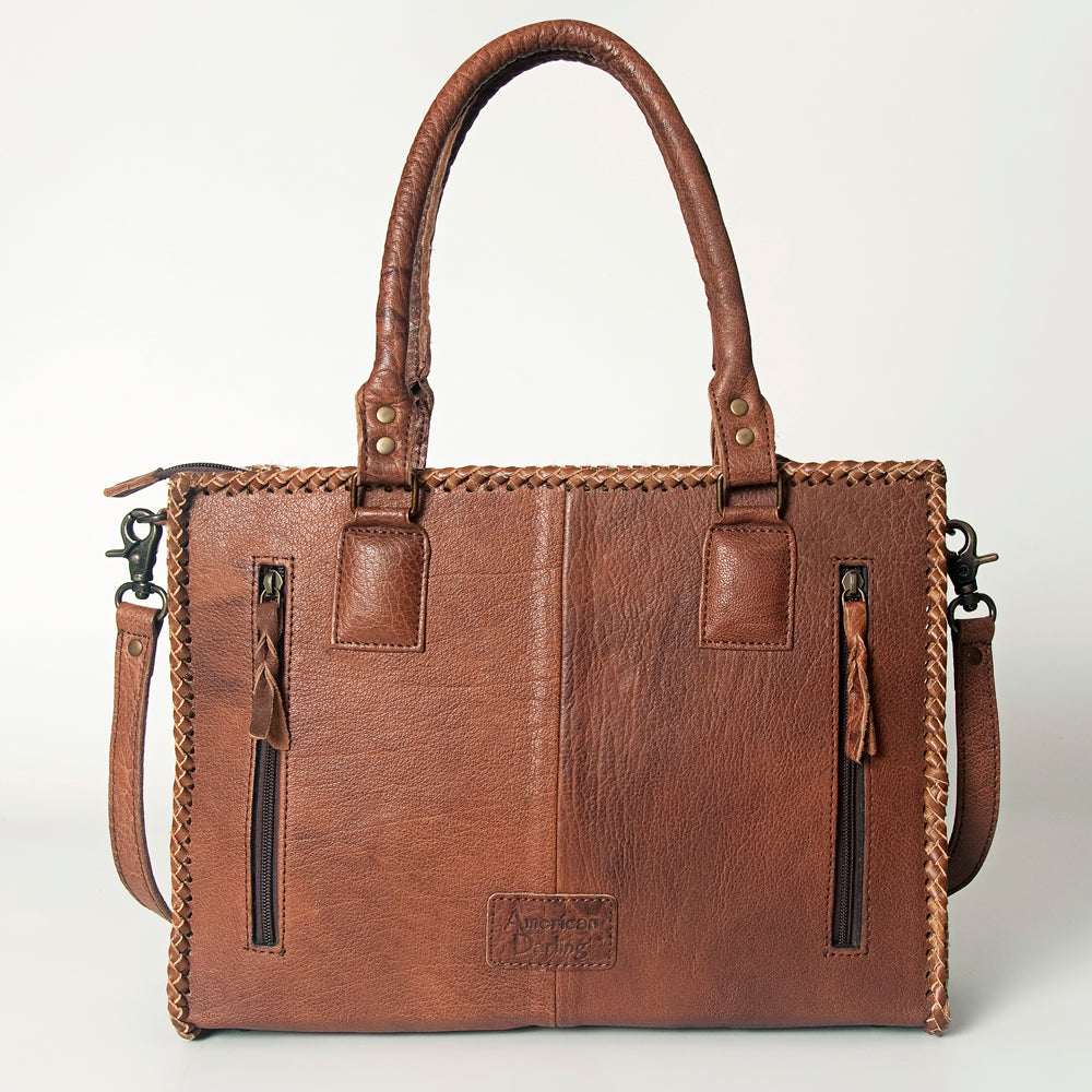 American Darling Briefcase Hair-On Genuine Leather Women Bag Western Handbag Purse