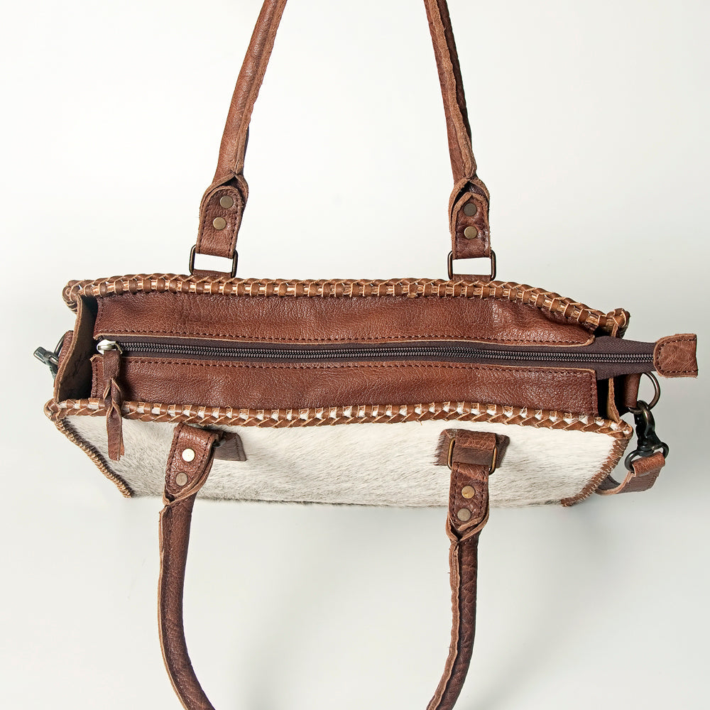 American Darling Briefcase Hair-On Genuine Leather Women Bag Western Handbag Purse