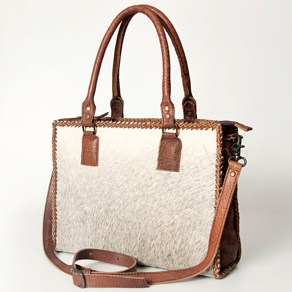 American Darling Briefcase Hair-On Genuine Leather Women Bag Western Handbag Purse