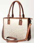 American Darling Briefcase Hair-On Genuine Leather Women Bag Western Handbag Purse