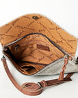 American Darling ADBGS178BRAH Envelope Hair On Genuine Leather women bag western handbag purse