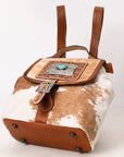 American Darling Hand Tooled Hair On Genuine Leather Women Bag Western Handbag Purse
