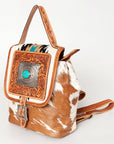 American Darling Hand Tooled Hair On Genuine Leather Women Bag Western Handbag Purse