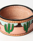 American Darling ADBRF155 Hand tooled carved Genuine Leather Bracelet women