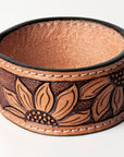 American Darling Bracelet Hand Tooled Carved Genuine Leather Women | Handmade Western Rustic