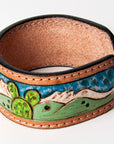 American Darling ADBRF159 Hand tooled carved Genuine Leather Bracelet women