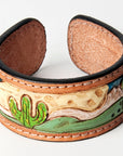 American Darling ADBRF159 Hand tooled carved Genuine Leather Bracelet women