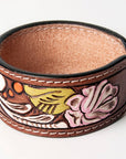 American Darling Bracelet Hand Tooled Carved Genuine Leather Women | Handmade Western Rustic