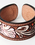 American Darling Bracelet Hand Tooled Carved Genuine Leather Women | Handmade Western Rustic