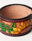 American Darling ADBRF162 Hand tooled carved Genuine Leather Bracelet women