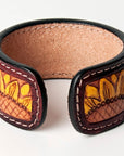 American Darling Bracelet Hand Tooled Carved Genuine Leather Women | Handmade Western Rustic