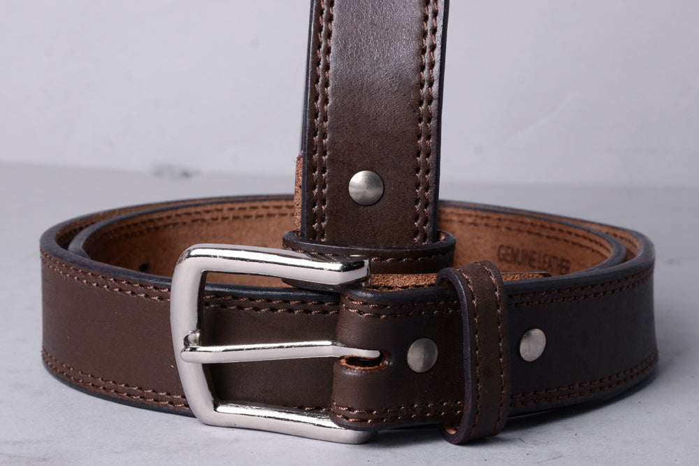 HILASON Western Genuine Leather Belt for Men Women Cowboy Cowgirl Handmade Unisex Full Grain Heavy Duty Tooled Belt for Jeans