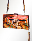 American Darling Wristlet Genuine Leather Women Bag Western Handbag Purse