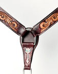 American Darling Western Horse Genuine Leather Breast Collar Brown