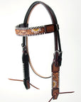 AMERICAN DARLING Western Horse Headstall Breast Collar Set American Leather