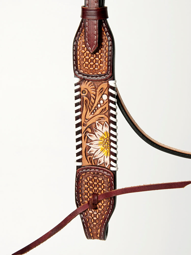 AMERICAN DARLING Western Horse Headstall Breast Collar Set American Leather