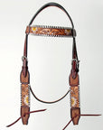 AMERICAN DARLING Western Horse Headstall Breast Collar Set American Leather