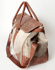 American Darling ADBG516 Duffel Hand Tooled Saddle Blanket Genuine Leather Women Bag Western Handbag Purse