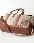 American Darling ADBG516 Duffel Hand Tooled Saddle Blanket Genuine Leather Women Bag Western Handbag Purse